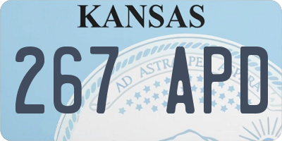 KS license plate 267APD