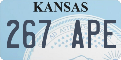 KS license plate 267APE