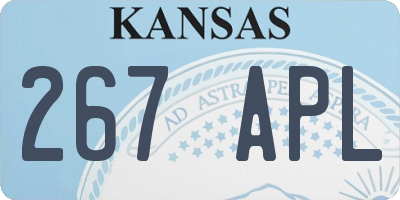 KS license plate 267APL
