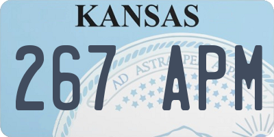 KS license plate 267APM