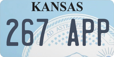 KS license plate 267APP