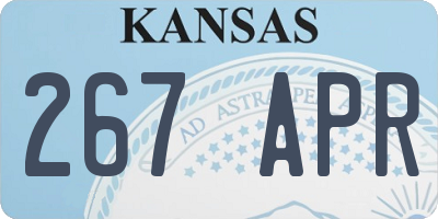 KS license plate 267APR