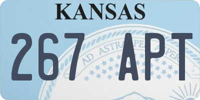 KS license plate 267APT