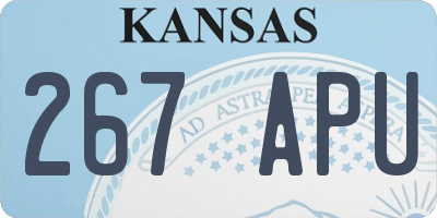 KS license plate 267APU