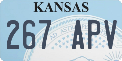 KS license plate 267APV