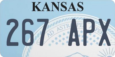 KS license plate 267APX