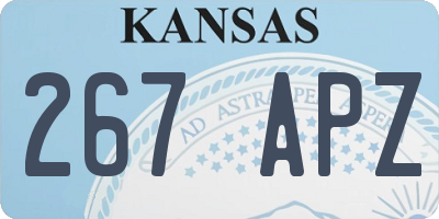 KS license plate 267APZ