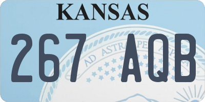KS license plate 267AQB