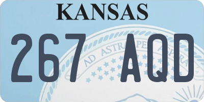 KS license plate 267AQD