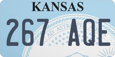 KS license plate 267AQE