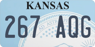 KS license plate 267AQG