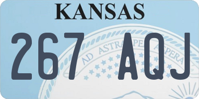 KS license plate 267AQJ
