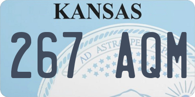 KS license plate 267AQM