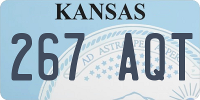 KS license plate 267AQT