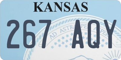 KS license plate 267AQY