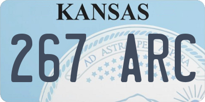 KS license plate 267ARC