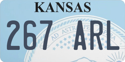 KS license plate 267ARL