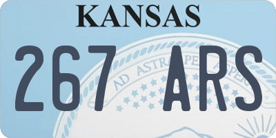 KS license plate 267ARS