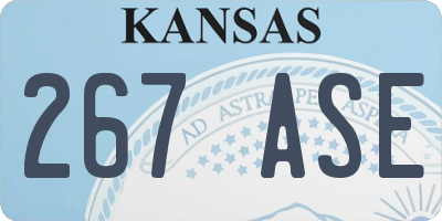 KS license plate 267ASE