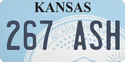KS license plate 267ASH
