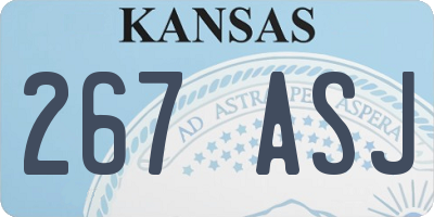 KS license plate 267ASJ