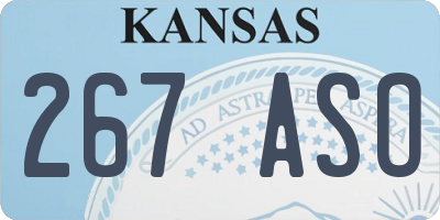 KS license plate 267ASO