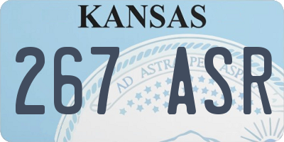KS license plate 267ASR