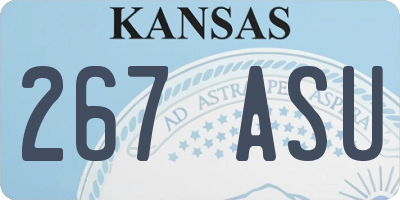 KS license plate 267ASU