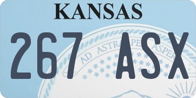 KS license plate 267ASX