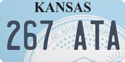 KS license plate 267ATA