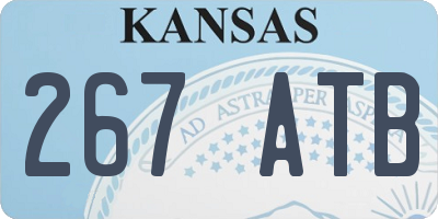 KS license plate 267ATB