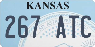 KS license plate 267ATC