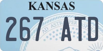 KS license plate 267ATD