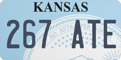 KS license plate 267ATE