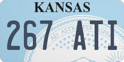KS license plate 267ATI