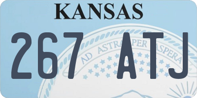KS license plate 267ATJ