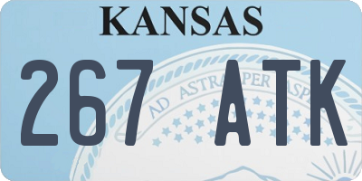 KS license plate 267ATK
