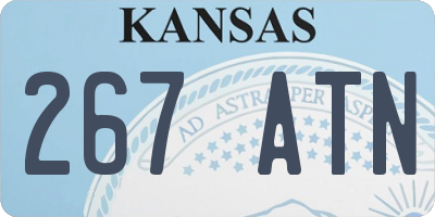 KS license plate 267ATN
