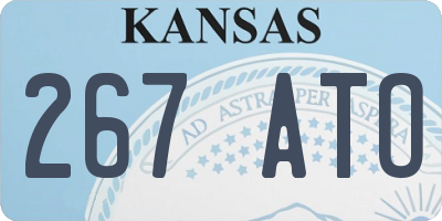 KS license plate 267ATO
