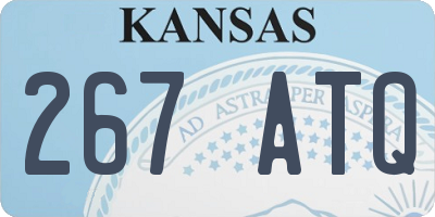KS license plate 267ATQ