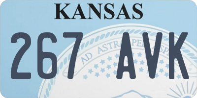 KS license plate 267AVK