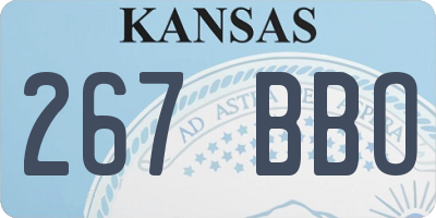 KS license plate 267BBO