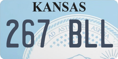 KS license plate 267BLL
