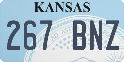 KS license plate 267BNZ