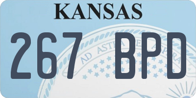 KS license plate 267BPD