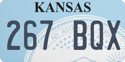 KS license plate 267BQX