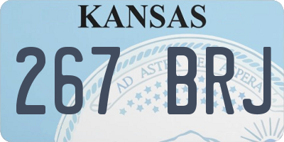 KS license plate 267BRJ