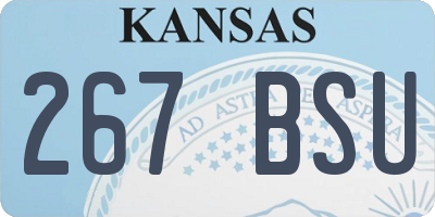 KS license plate 267BSU