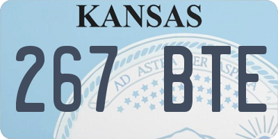 KS license plate 267BTE