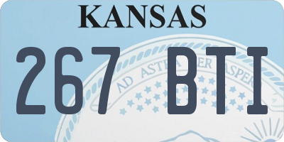 KS license plate 267BTI